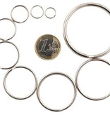 Verzinkte sleutelringen 30 mm - verende splitringen - 100 stuks