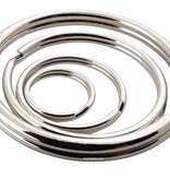 Verzinkte sleutelringen 35 mm - verende splitringen - 100 stuks