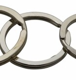Platte sleutelringen 26 mm von vernickelt metaal - 100 Stück