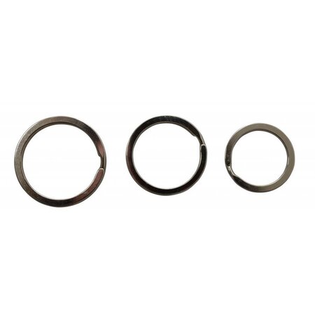 Platte sleutelringen 26 mm von vernickelt metaal - 100 Stück