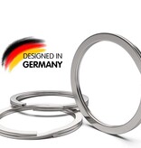 Platte sleutelringen 30 mm von vernickelt metaal - 100 Stück