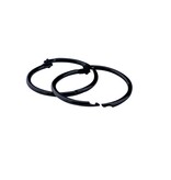 Klickringe 45 mm schwarz - 20 Stück wiederverschließbar