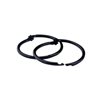 Klickringe 45 mm schwarz - 20 Stück wiederverschließbar