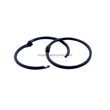 Klickringe 45 mm schwarz - 20 Stück wiederverschließbar