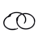 Klickringe 45 mm schwarz - 20 Stück wiederverschließbar