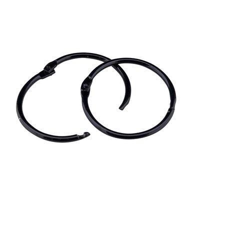 Klickringe 45 mm schwarz - 20 Stück wiederverschließbar