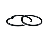 Klickringe 45 mm schwarz - 20 Stück wiederverschließbar