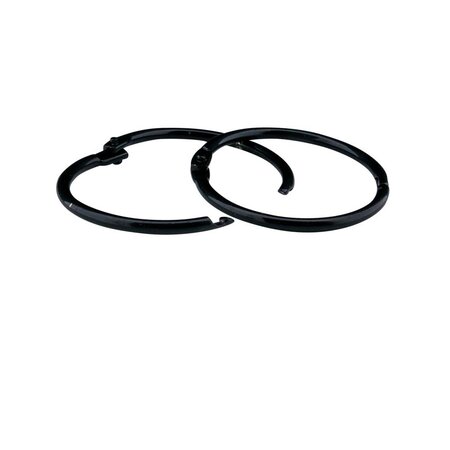Klickringe 45 mm schwarz - 20 Stück wiederverschließbar
