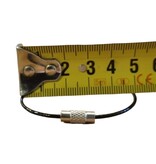 Schwarzer Stahlkabel-Schlüsselring mit Schraubverschluss – lengte 150 mm