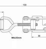 Lock-it Edelstahl-Spannverschluss 80 mm verstellbar mit tegenstuk