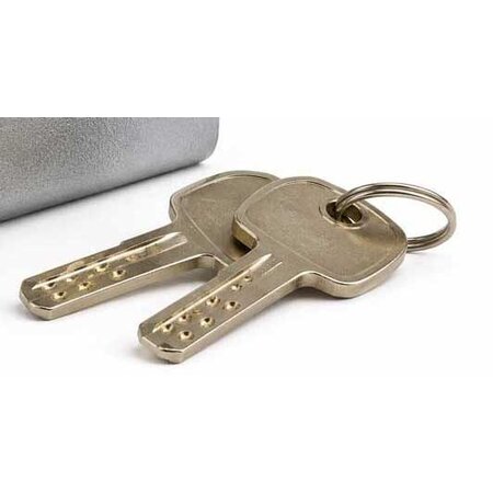 6x Blockschloss 80mm Gleichschließend Massiv Incl. 2 Schlüssel