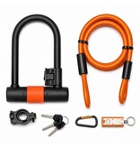 Orange defender Orange Defender fatbike beugelslot 180 × 245 mm met oranje kabel 1800 mm
