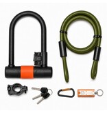 Army green Defender  beugelslot 180 × 245 mm met oranje kabel 1800 mm - Copy