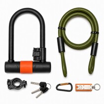 Mountainbike beugelslot met kabel 180 × 245 mm Army Green