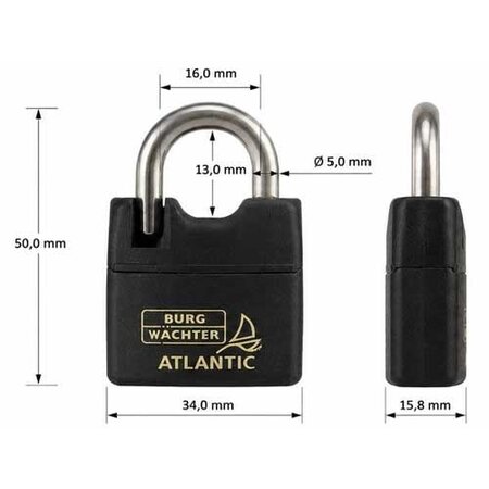 Burgwächter Burg-Wächter Atlantic hangslot 30 mm