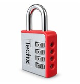 Technx Cijferhangslot Grijs/Rood