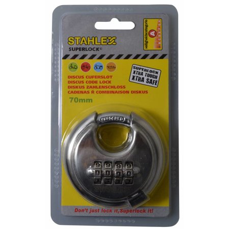 Stahlex Discussloten 70mm mit cijfercombinatie