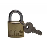 Tri-Circle Tri-Circle Vorhängeschloss 25mm 262 – Messing Schloss mit gehärtetem Bügel und 3 Schlüssel