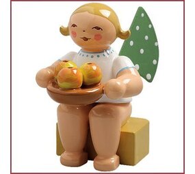 Wendt & Kühn Grunhainichense Engel met appelschaal - Kalenderfiguur 2016