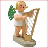 Wendt & Kühn Grunhainichense Engel met harp staand Wendt & Kühn Grunhainichense Engel met harp staand