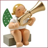 Wendt & Kühn Grunhainichense zittende Engel met tuba