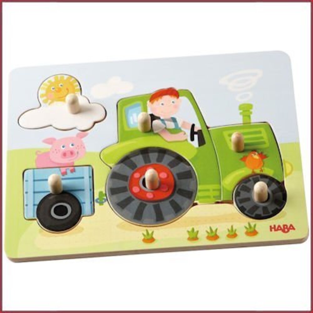 Haba Houten knop puzzel - Peter's boerderij