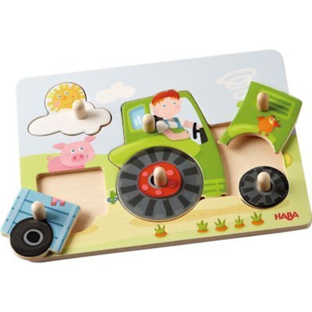 Haba Houten knop puzzel - Peter's boerderij