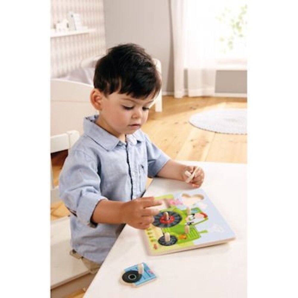 Haba Houten knop puzzel - Peter's boerderij