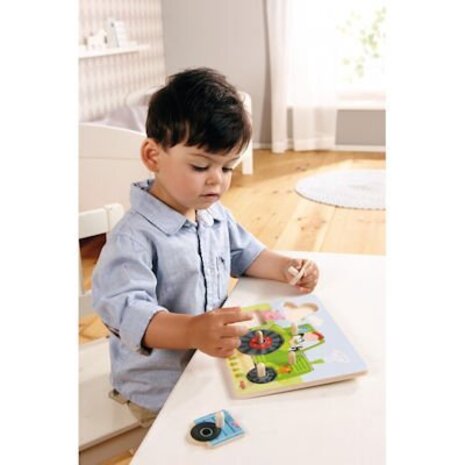 Haba Houten knop puzzel - Peter's boerderij