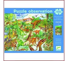 Djeco Observatie puzzel Dinosaurussen 100 st