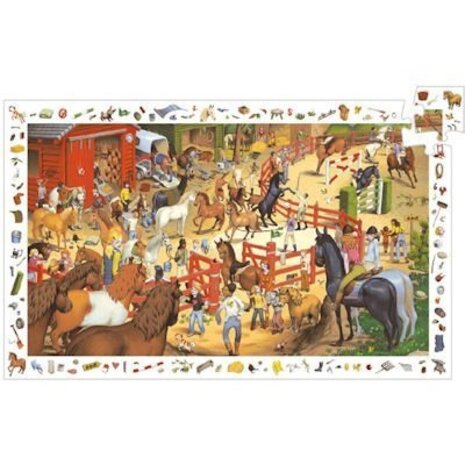 Djeco Observatie puzzel Paardrijden 200 st Djeco Observatie puzzel Paardrijden 200 st