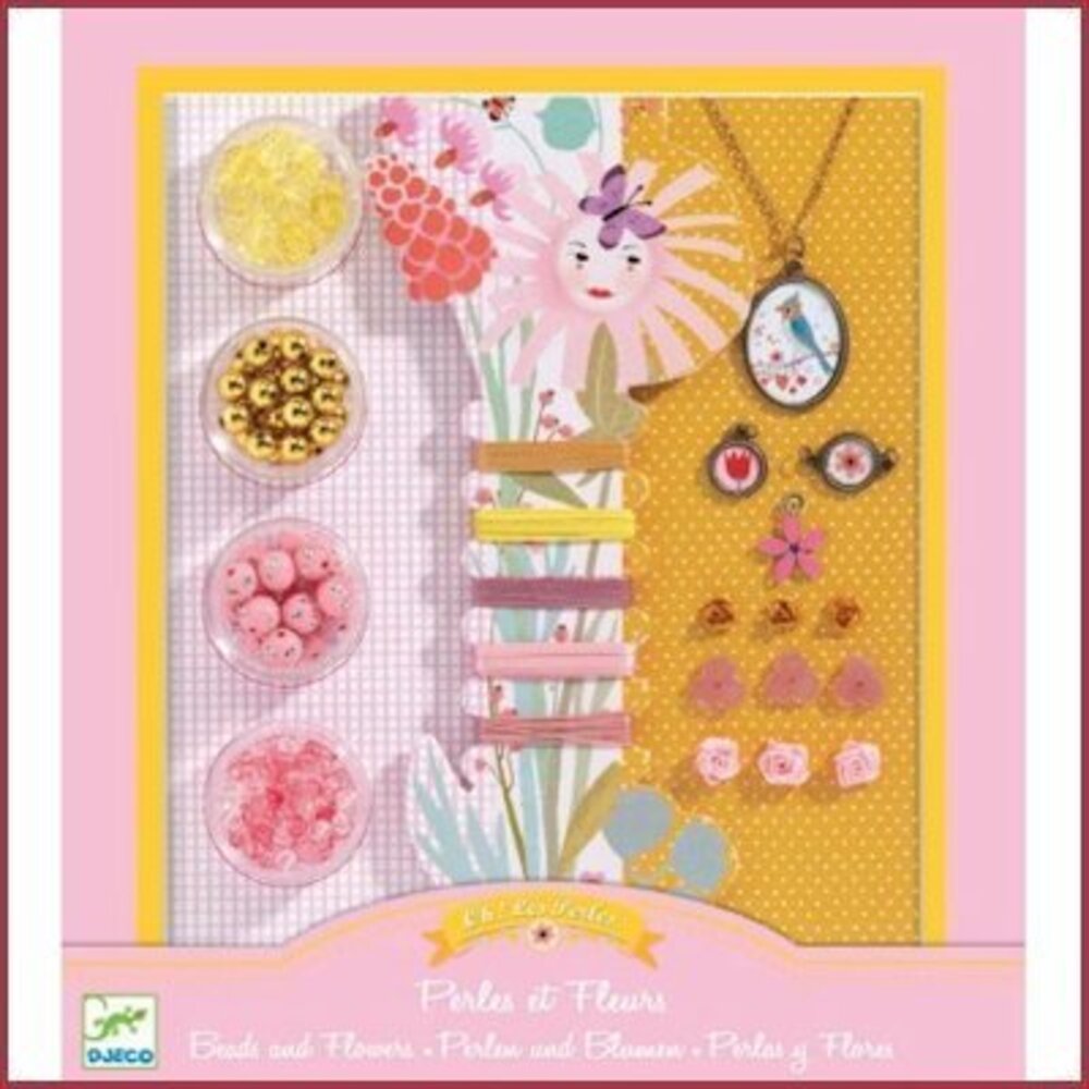 Djeco Knutselset Sieraden kralen en bloemen Djeco Knutselset Sieraden kralen en bloemen