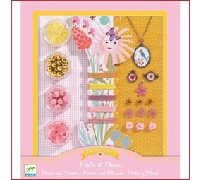 Djeco Knutselset Sieraden kralen en bloemen Djeco Knutselset Sieraden kralen en bloemen