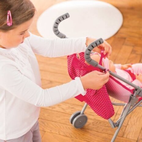 Corolle 2-in-1 buggy-verzorgingstas Cerise