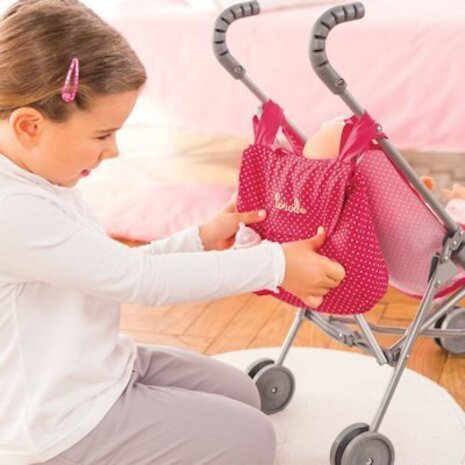 Corolle 2-in-1 buggy-verzorgingstas Cerise