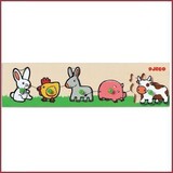 Djeco Houten knop puzzel Boerderijdieren