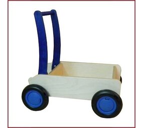 Van Dijk Toys Stoere Houten Loopwagen Blauw Van Dijk Toys Stoere Houten Loopwagen Blauw