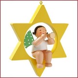 Wendt & Kühn Grunhainichense Engel in ster met fluit