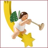 Wendt & Kühn Grunhainichense Engel op staartkomeet met trompet Wendt & Kühn Grunhainichense Engel op staartkomeet met trompet