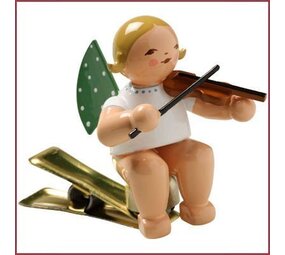 Wendt & Kühn Kerstboomknijpertje Grunhainichense Engel met viool Wendt & Kühn Kerstboomknijpertje Grunhainichense Engel met viool