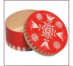 Wendt & Kühn Kleine handbeschilderde houten doos met bloemenmotief - rood Wendt & Kühn Kleine handbeschilderde houten doos met bloemenmotief - rood