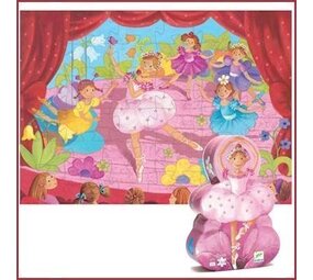 Djeco Silhouet Puzzel Ballerina met bloem Djeco Silhouet Puzzel Ballerina met bloem