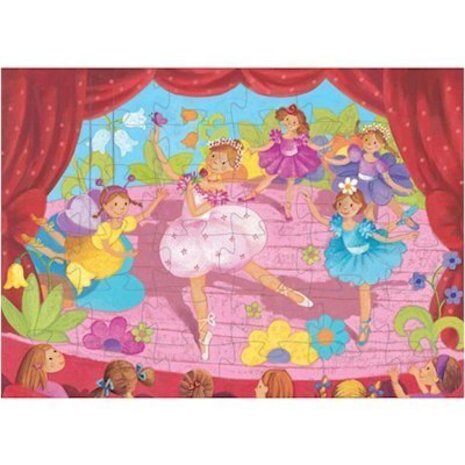 Djeco Silhouet Puzzel Ballerina met bloem Djeco Silhouet Puzzel Ballerina met bloem