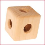 Grimm's Houten rammelaar Dobbelsteen Grimm's Houten rammelaar Dobbelsteen