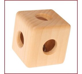 Grimm's Houten rammelaar Dobbelsteen Grimm's Houten rammelaar Dobbelsteen