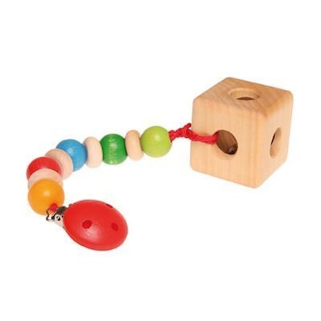 Grimm's Houten rammelaar Dobbelsteen Grimm's Houten rammelaar Dobbelsteen