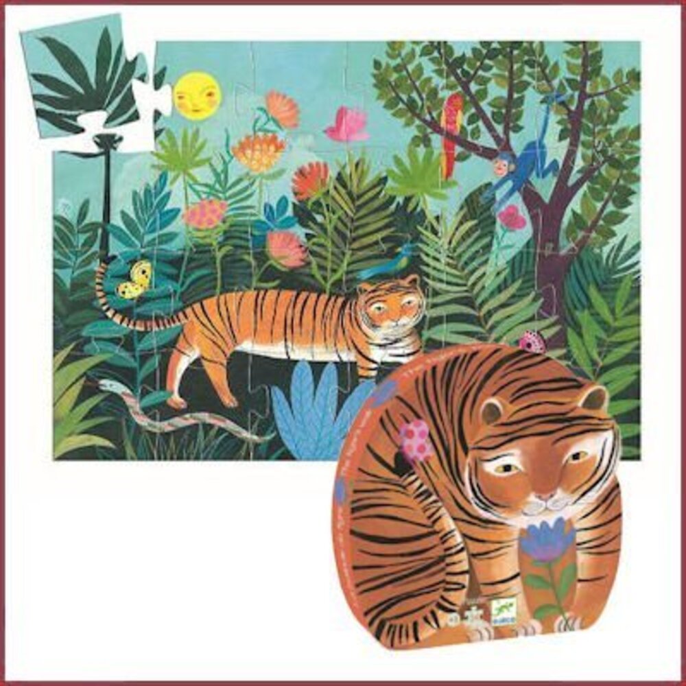 Djeco Silhouet Puzzel De wandeling van de tijger