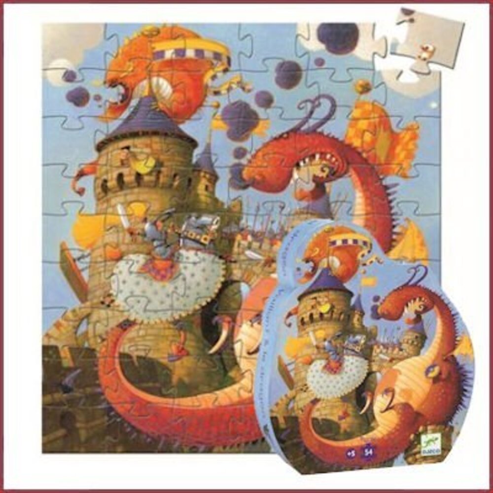 Djeco Silhouet puzzel Joris en de Draak