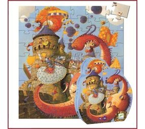 Djeco Silhouet puzzel Joris en de Draak
