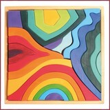 Grimm's Houten blokkenpuzzel 4 elementen - Groot Grimm's Houten blokkenpuzzel 4 elementen - Groot